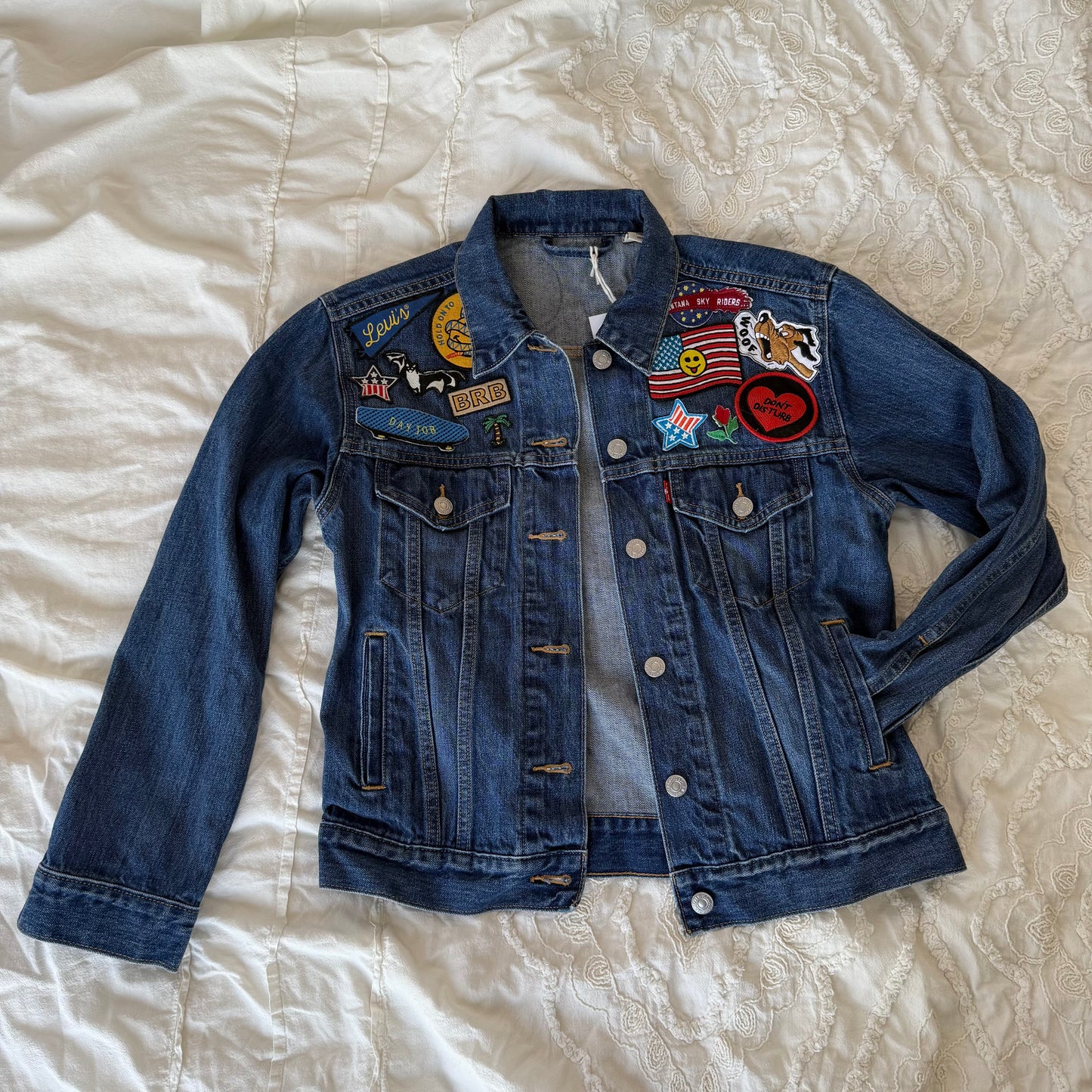 Levi's Denim Trucker Jacket w/ Patchwork