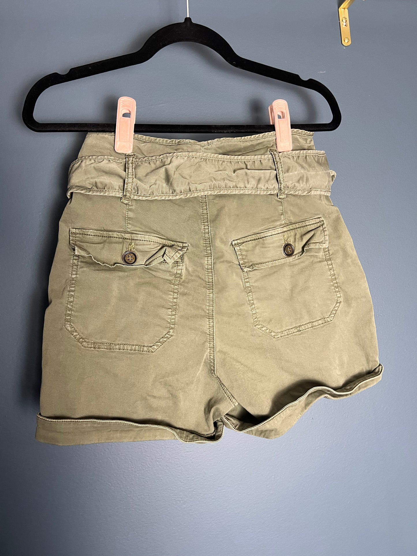 Anthropologie Green Shorts w/ Belt