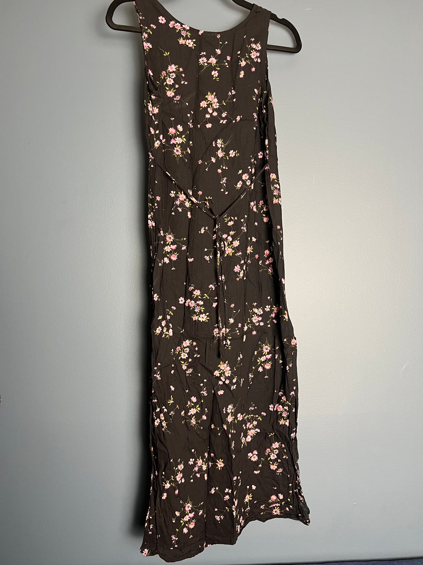 Unmarked Black Dress w/ Pink Florals