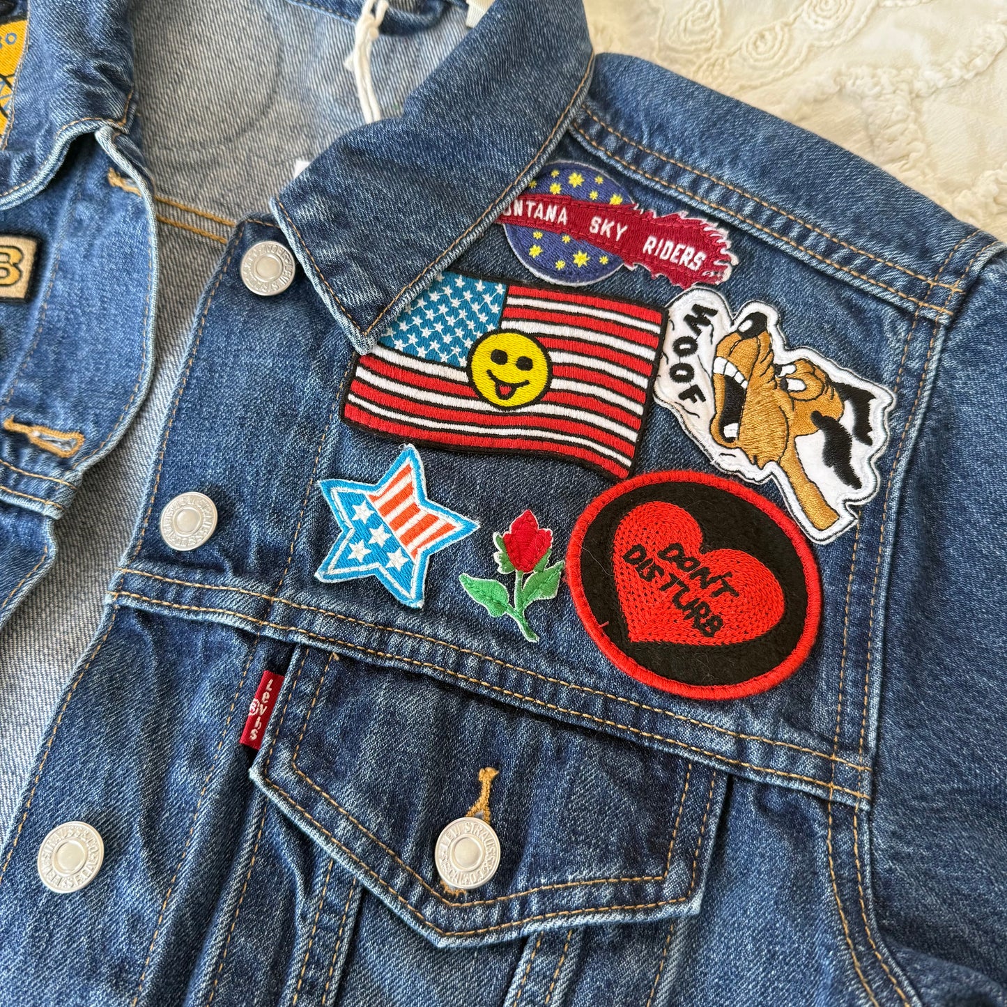 Levi's Denim Trucker Jacket w/ Patchwork