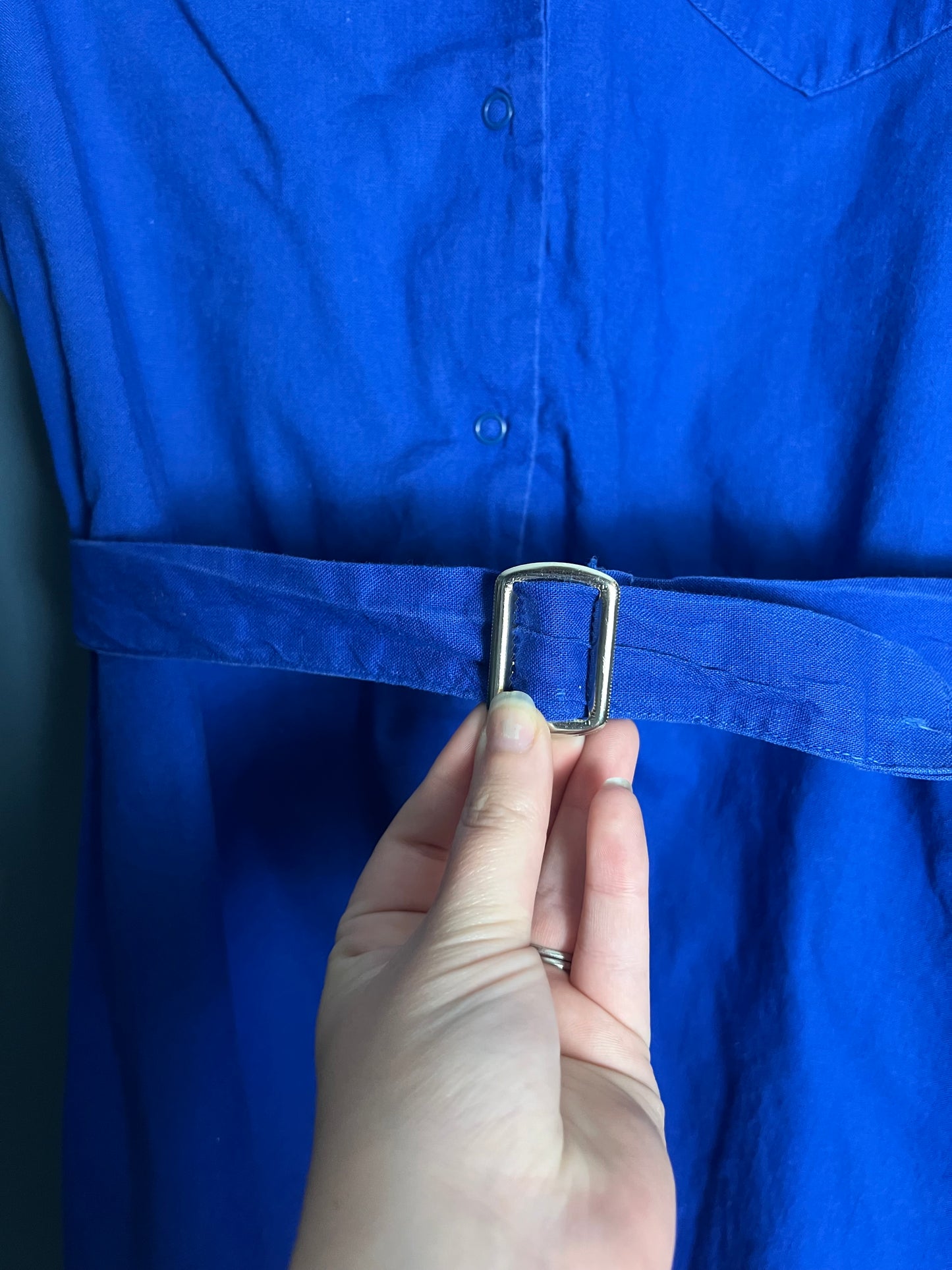 Merry Garden Blue Dress w/ Belt