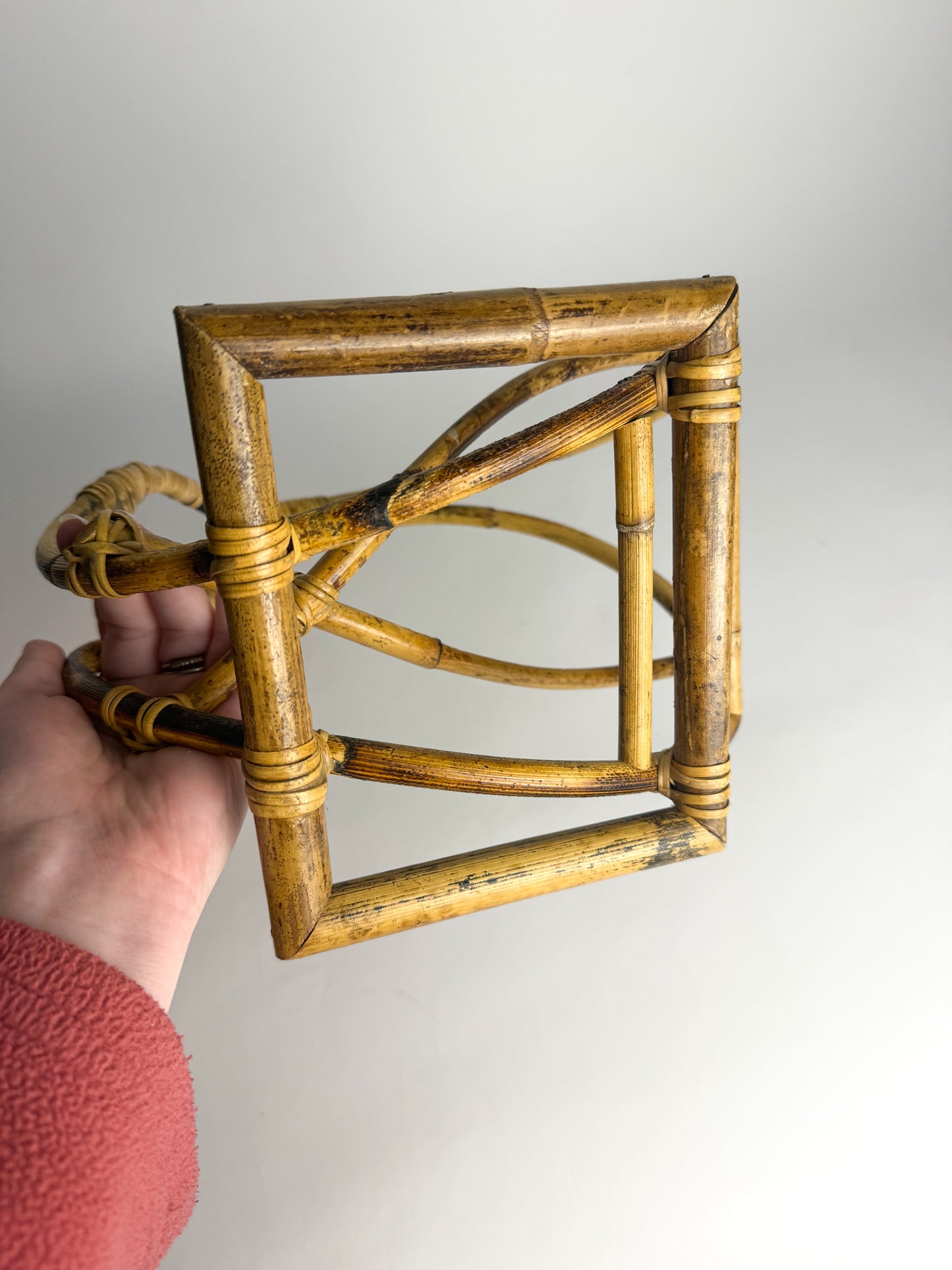 Vintage bamboo wine bottle holder
