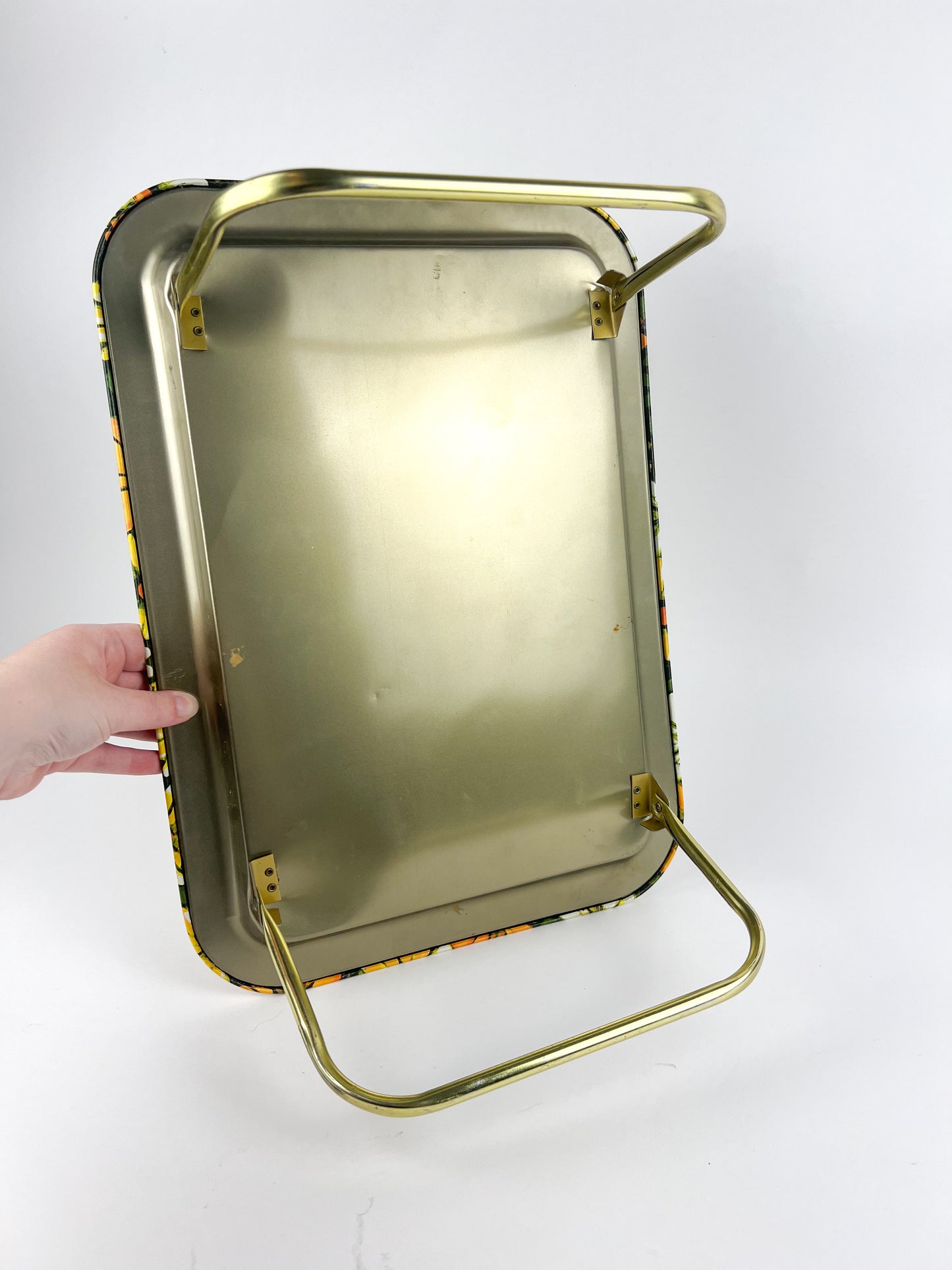 Vintage Metal Daisy TV Tray