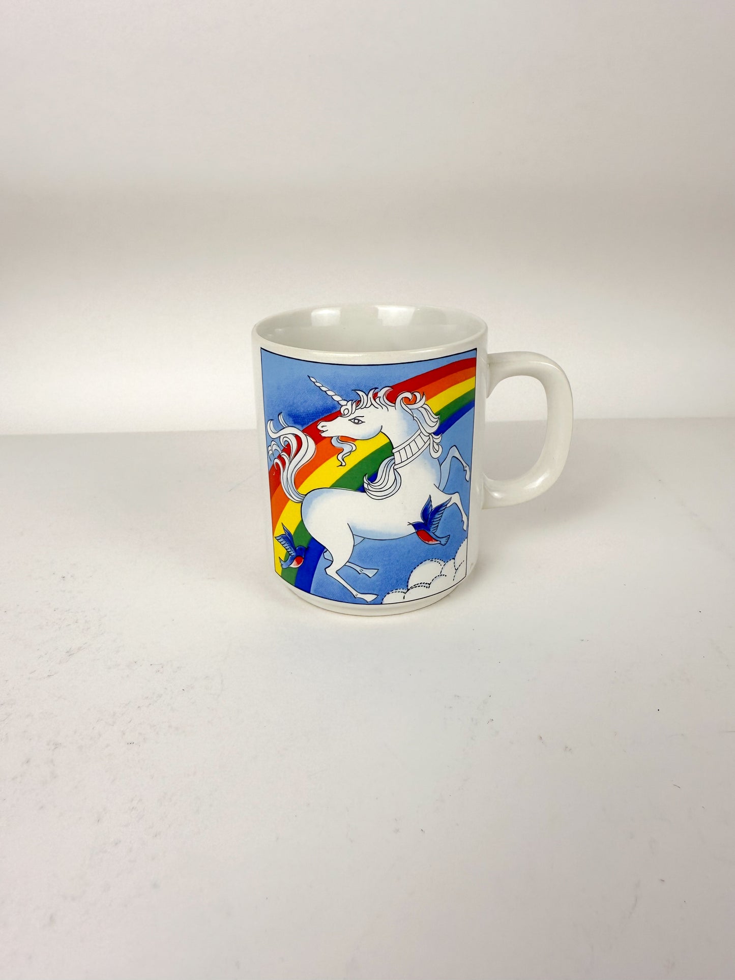 Vintage rainbow & unicorn mug