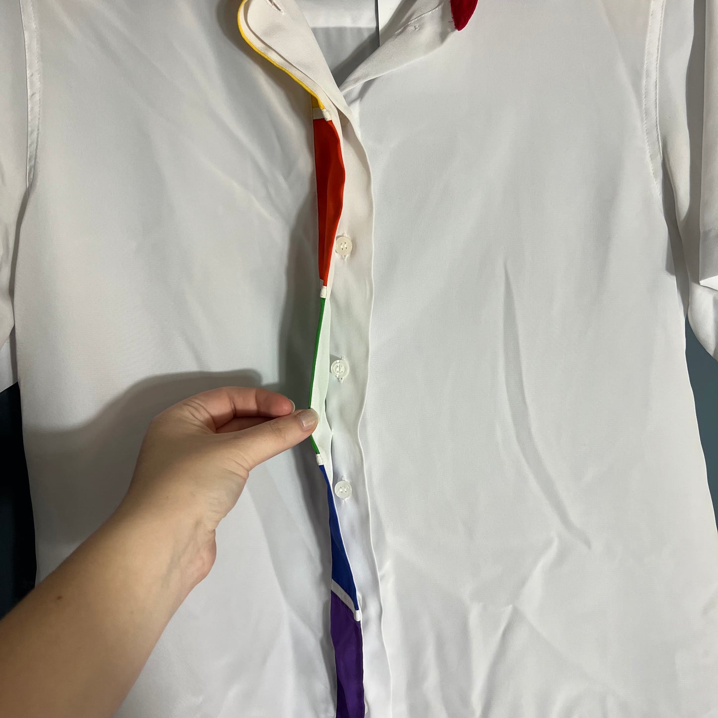 Vintage Worthington Rainbow Bowling Shirt