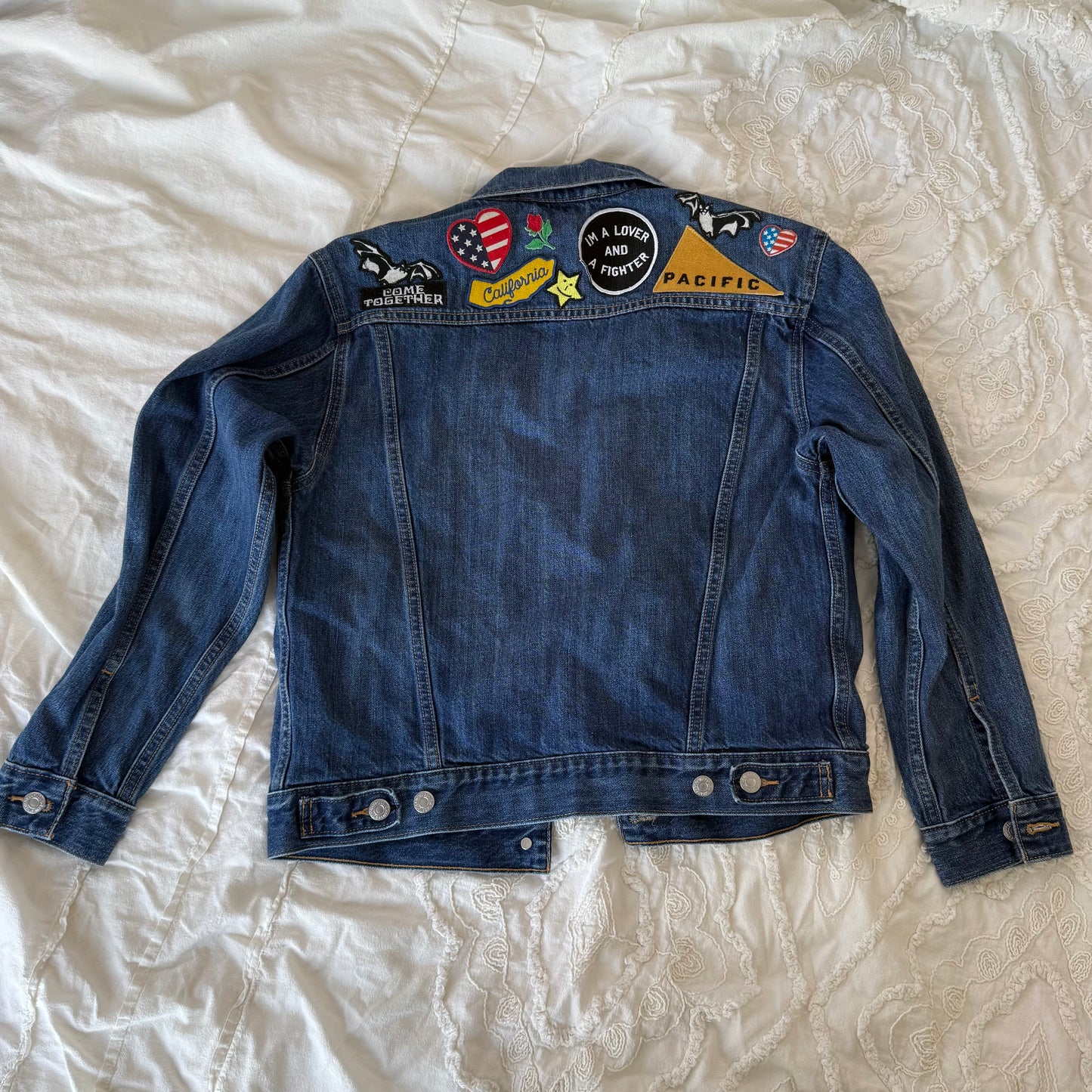 Levi's Denim Trucker Jacket w/ Patchwork