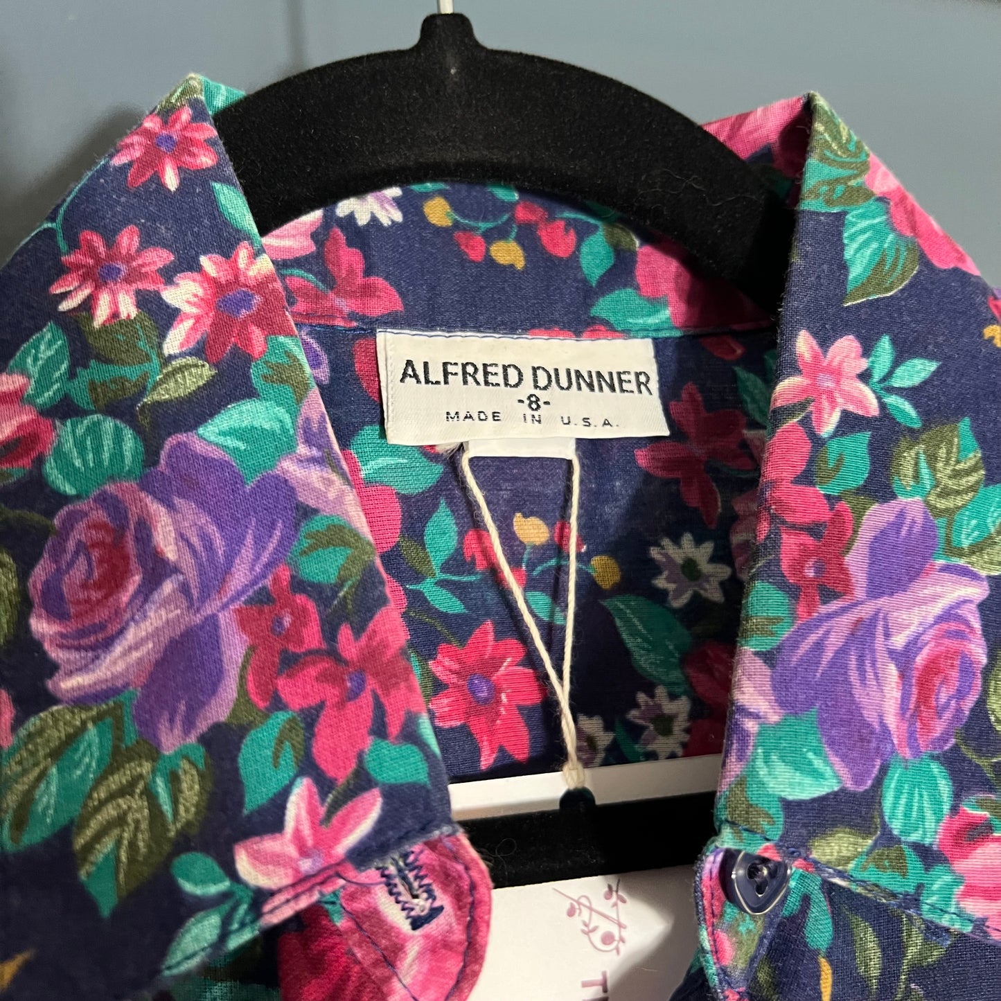 Alfred Dunner Floral Button Down Blouse