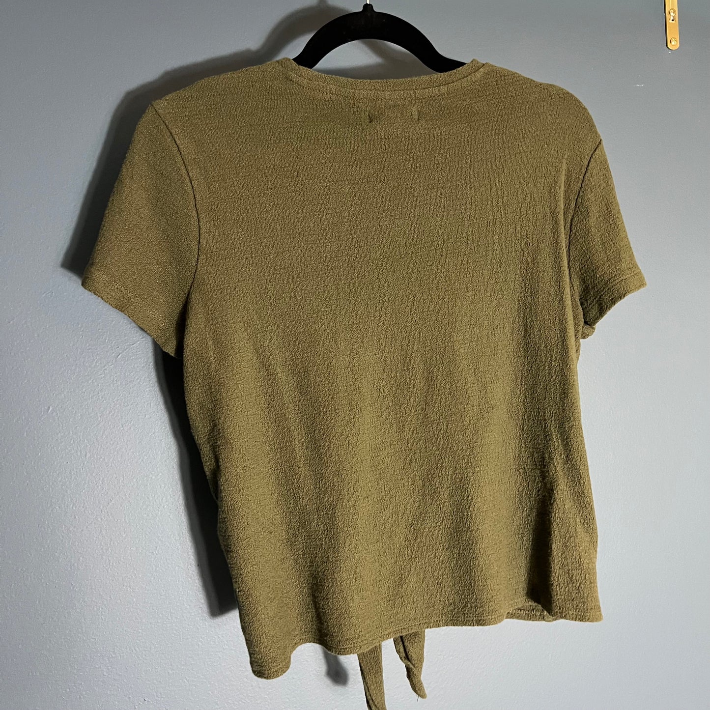 Madewell Green Knot-Front Top