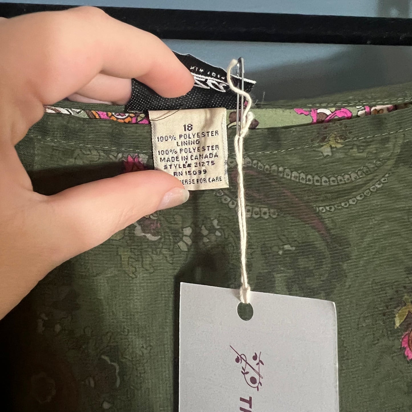Vintage Ilyza Green Paisley Shirt