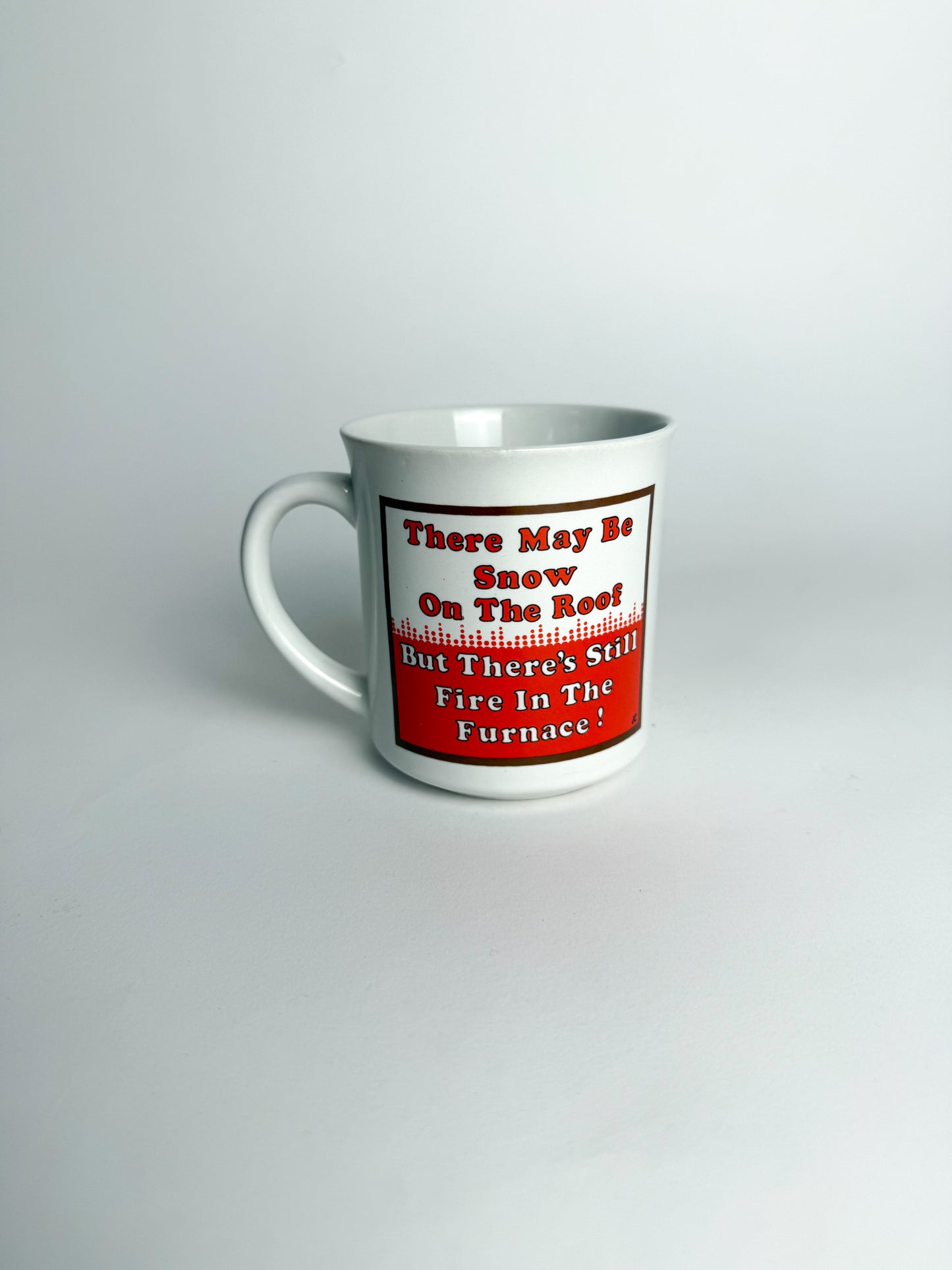Cheeky Vintage Fire in the Furnace Message Mug - Aging, Birthday