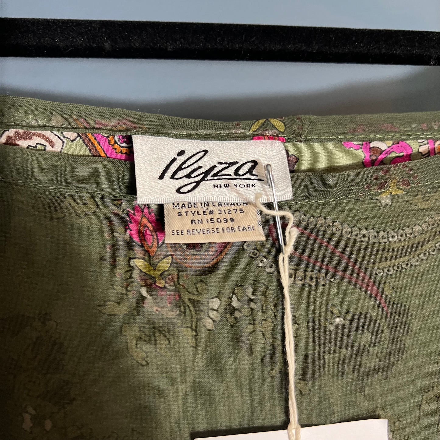 Vintage Ilyza Green Paisley Shirt