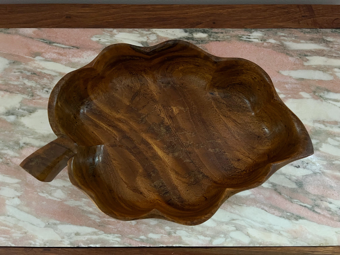 Large Leaf Monkey Pod Wood Bowl
