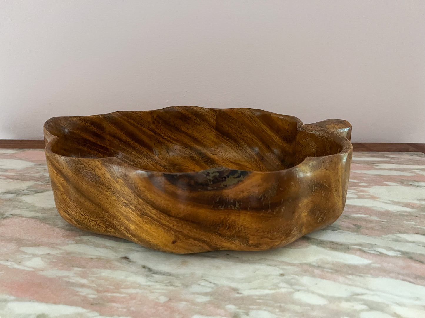 Large Leaf Monkey Pod Wood Bowl