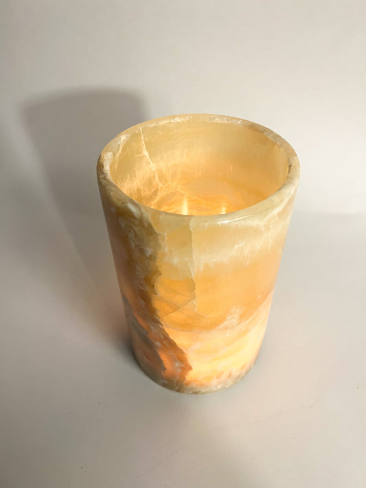 Alabaster Candle Holder