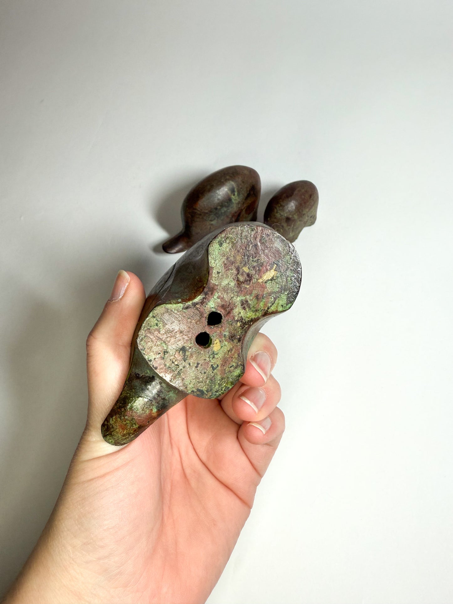 Vintage Brass elephant trio