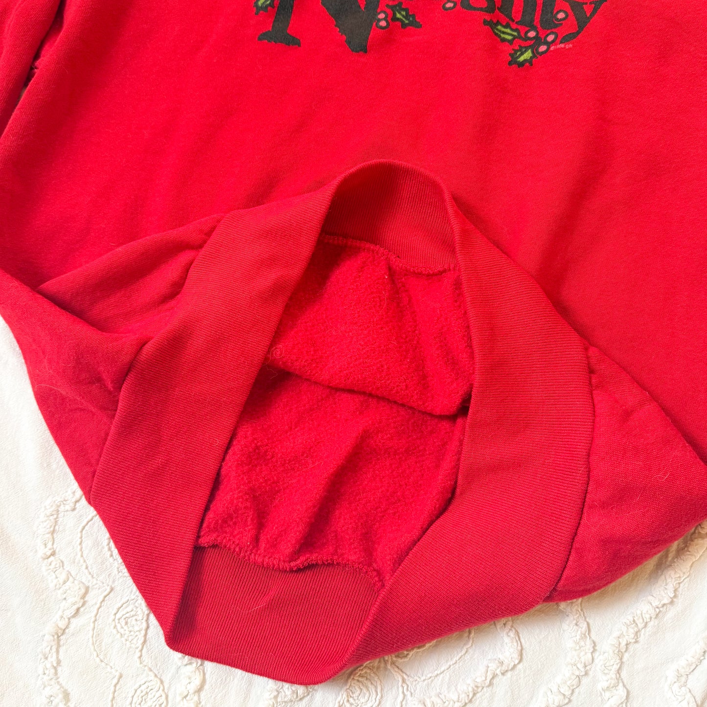 1998 Jerzees naughty red pullover sweater