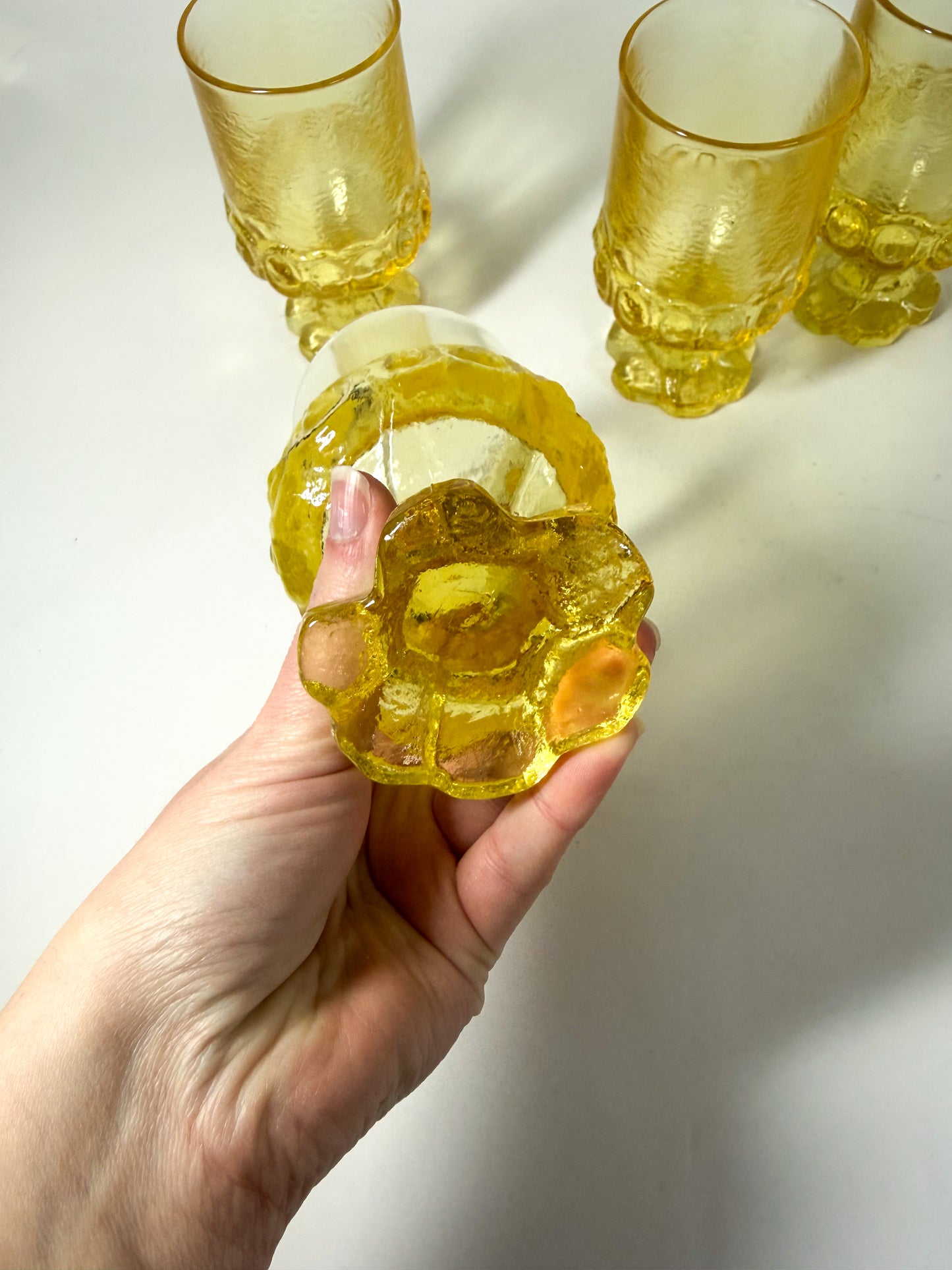 Tiffin Franciscan Madiera Cornsilk Glass Goblets - Set of 4