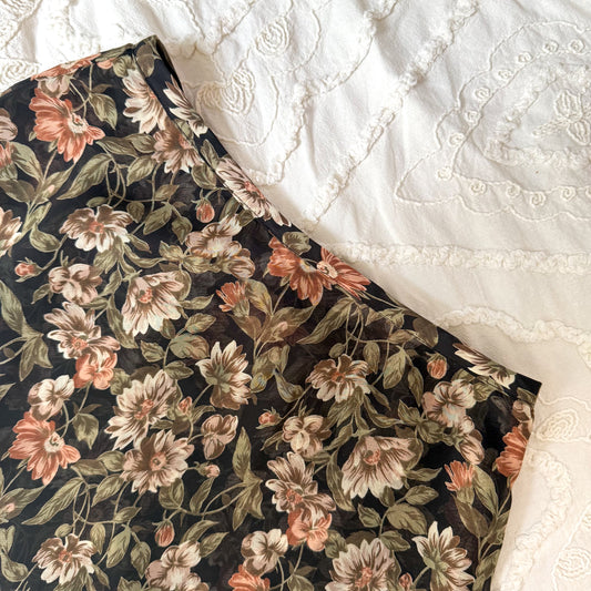 Vintage 90s Express Compagnie Int'l Flowy Floral Mini Skirt