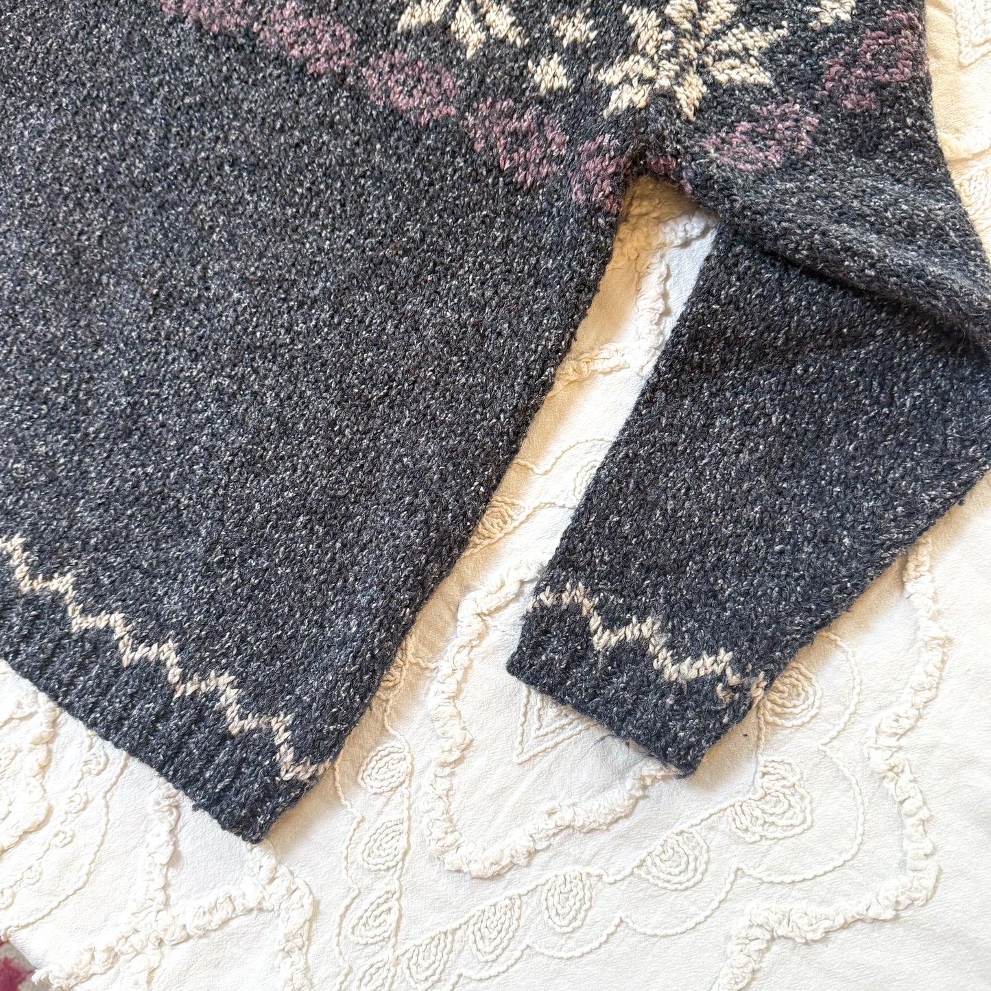 Vintage Britches for Women blue snowflake sweater