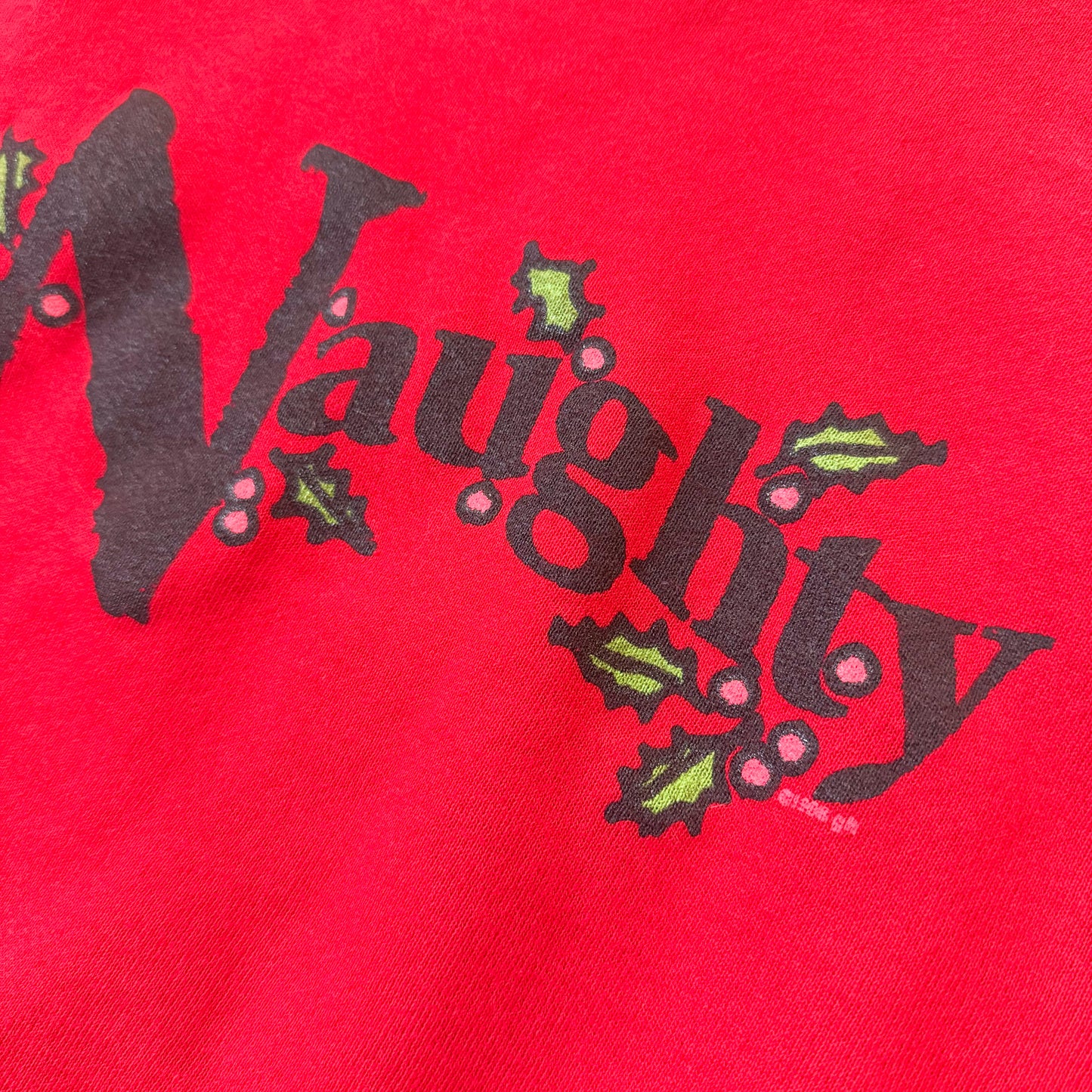 1998 Jerzees naughty red pullover sweater