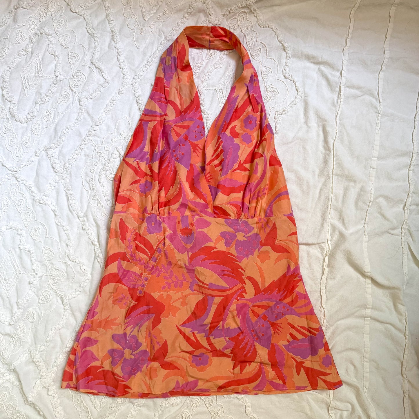 Express Groovy Floral Halter Top