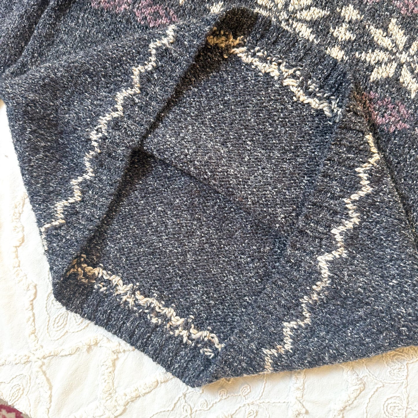 Vintage Britches for Women blue snowflake sweater