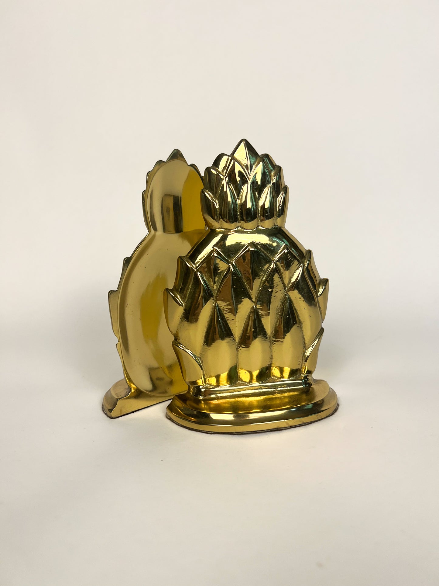 Brass Pineapple Bookends