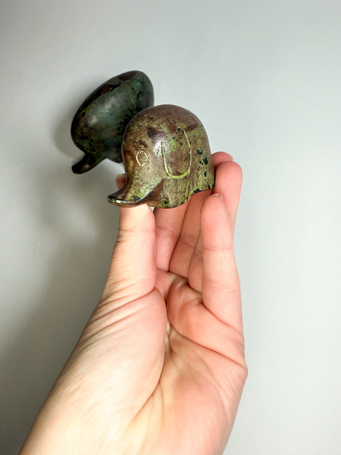 Vintage Brass elephant trio