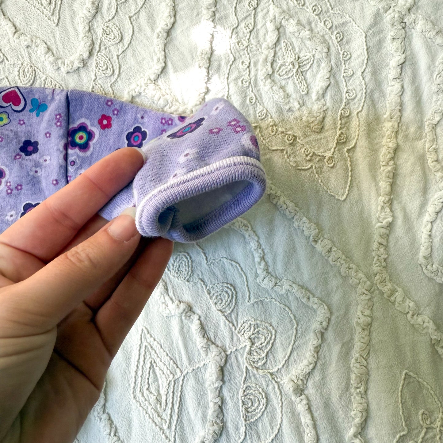 Kid Connection Purple Floral Sweater