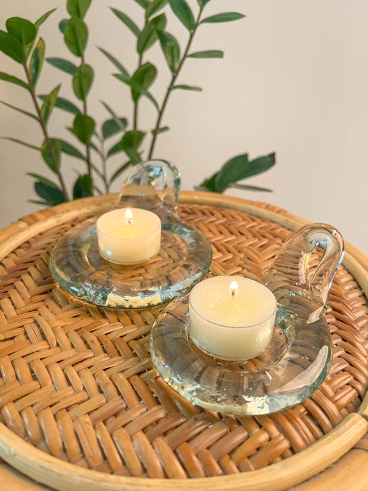 Vintage Handblown Glass Tealight Holders