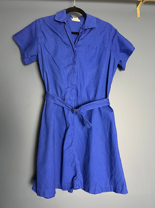 Merry Garden Blue Dress w/ Belt