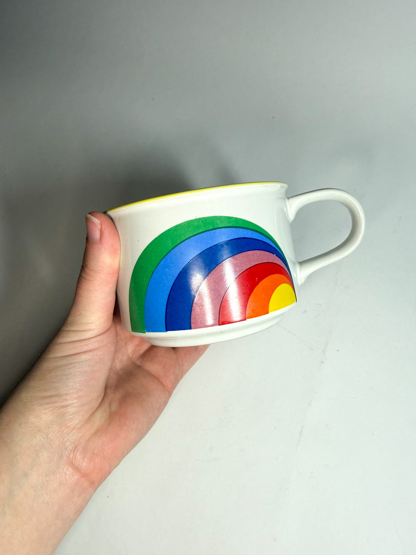 Vintage Sunnycraft Rainbow Soup Mug