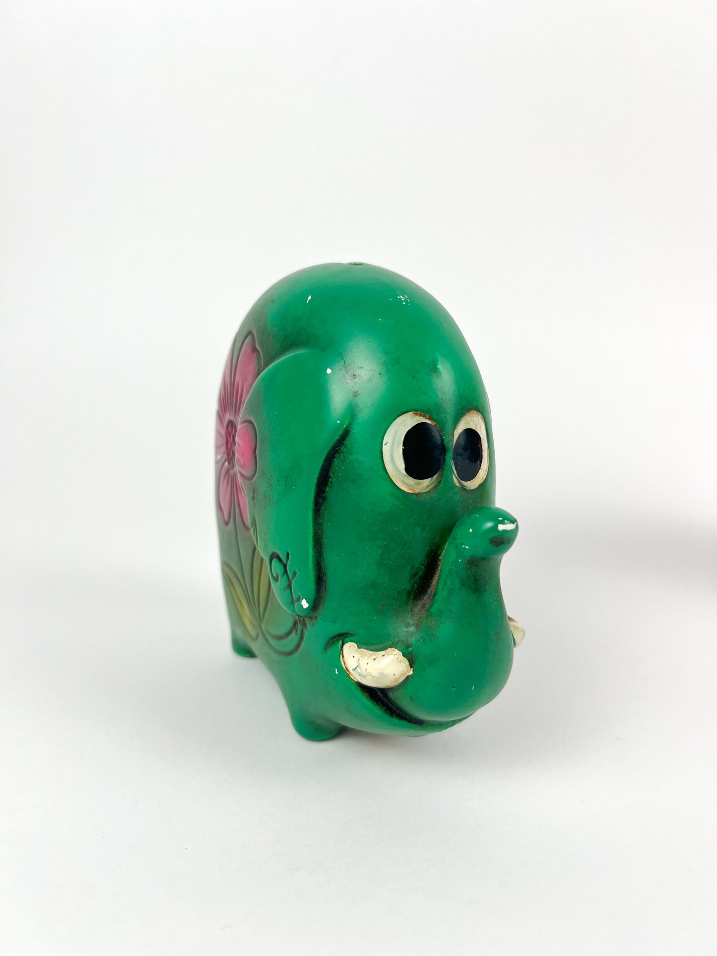 Retro Green Elephant Piggy Bank