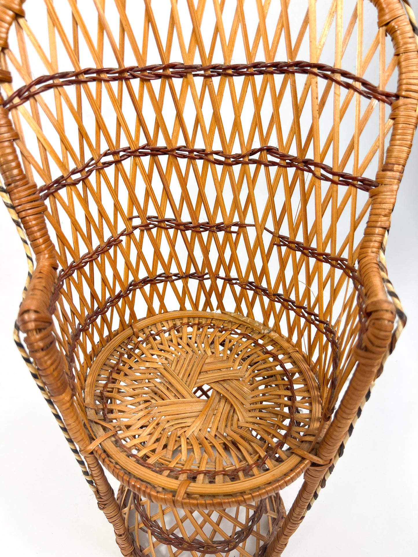 Wicker Peacock Chair - Brown