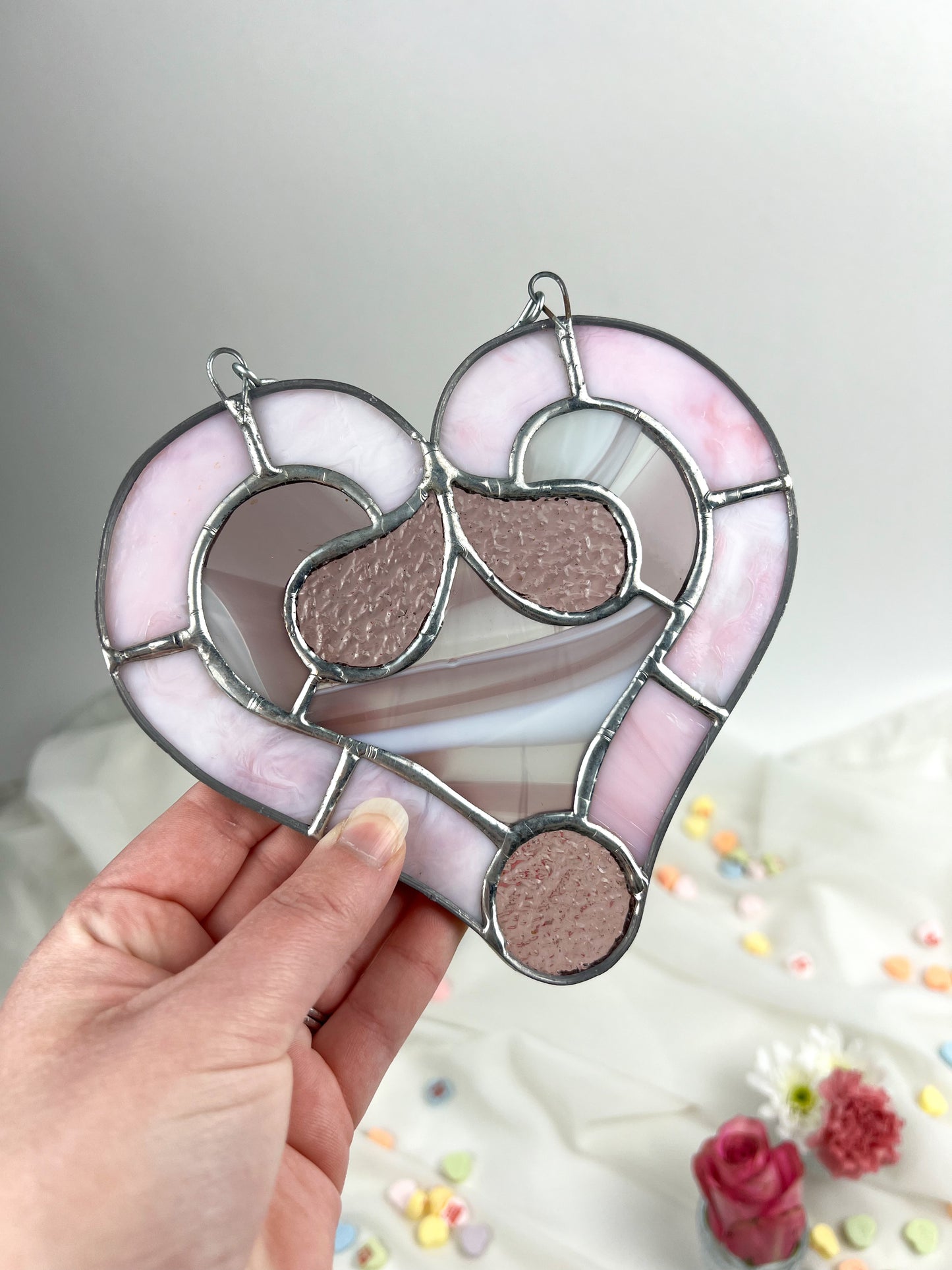 Stained Glass Heart Suncatcher