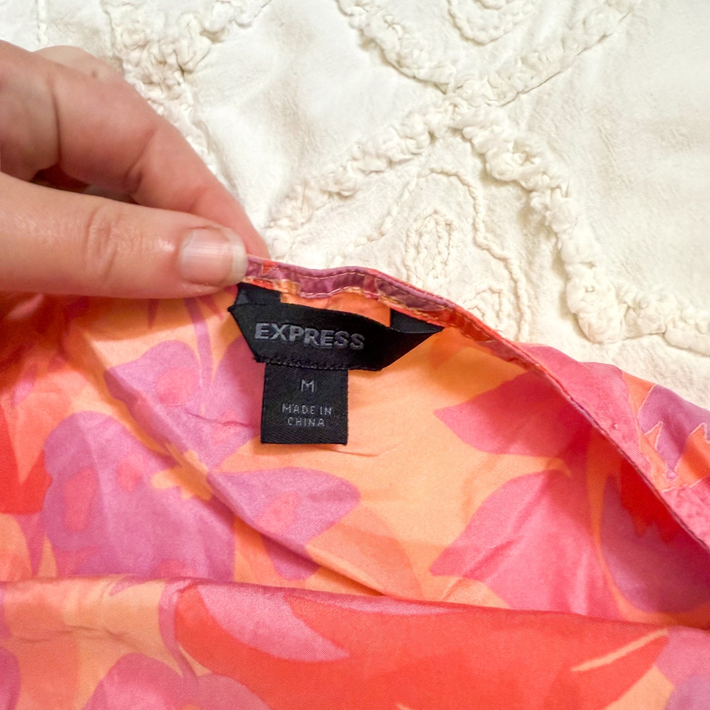 Express Groovy Floral Halter Top