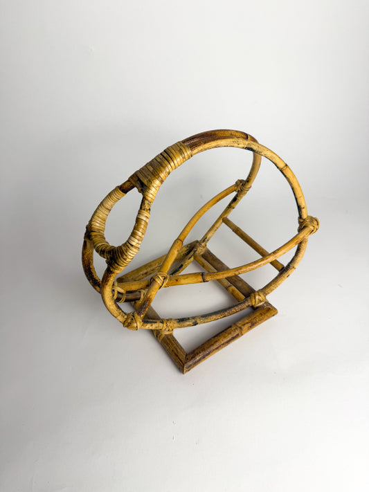 Vintage bamboo wine bottle holder
