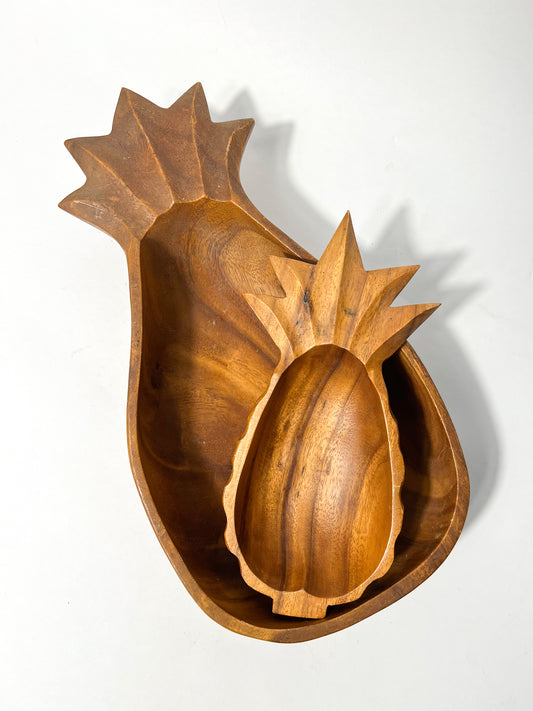 Monkey pod/Acacia Wood Pineapple Bowls