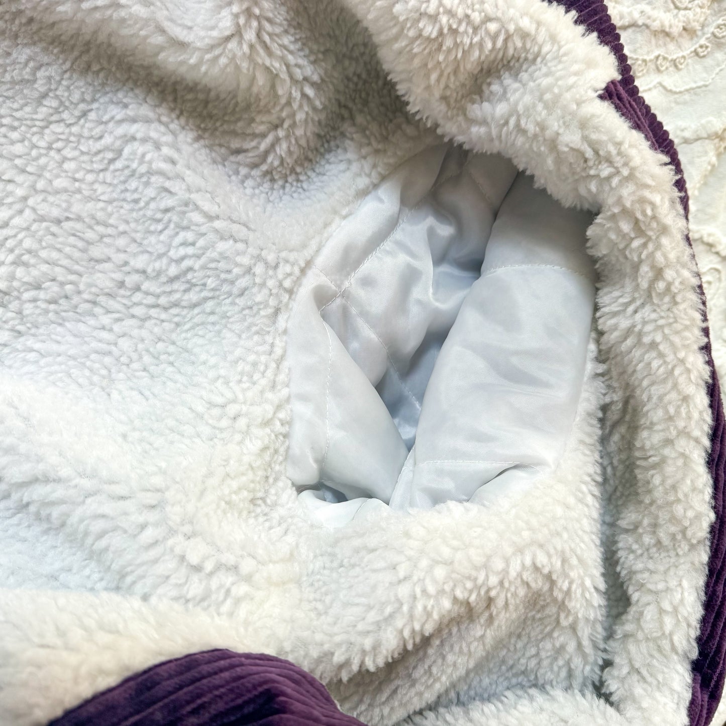 Blair Purple Corduroy w/ Sherpa Barn Coat