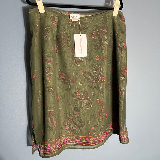 Vintage Ilyza Green Paisley Shirt