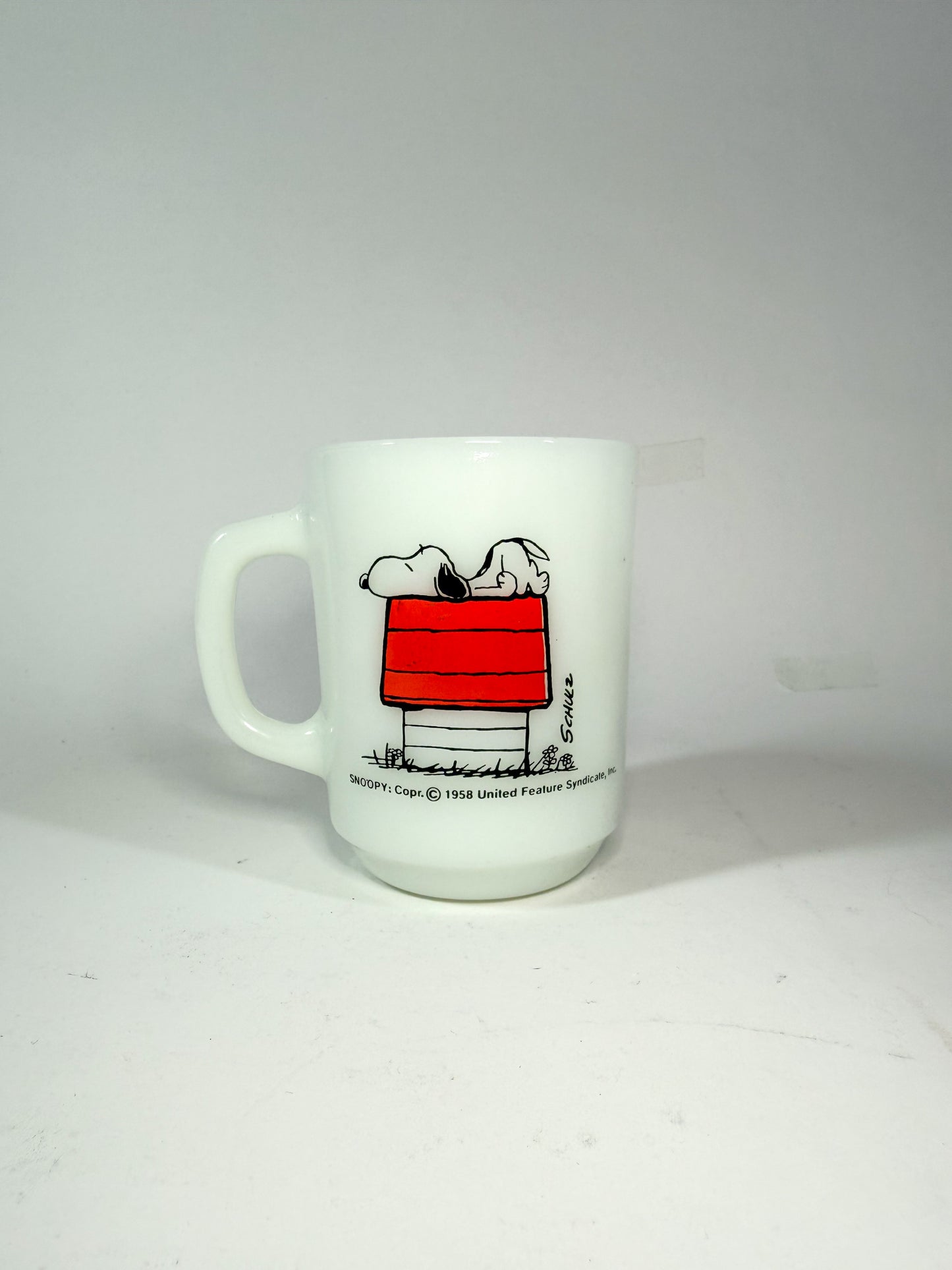 1958 Snoopy Milk Glass Mug