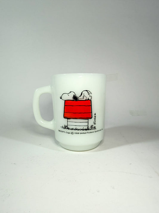 1958 Snoopy Milk Glass Mug