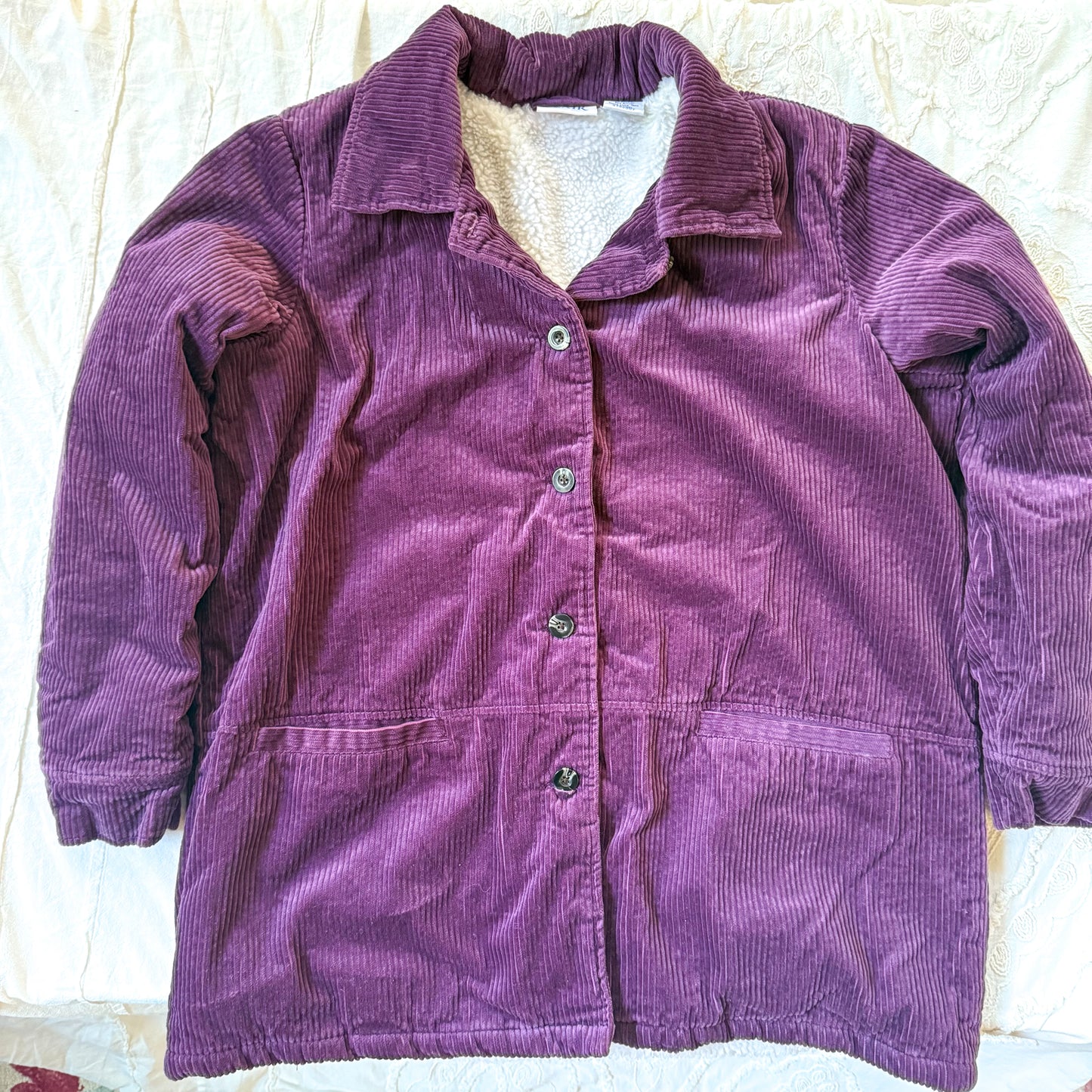 Blair Purple Corduroy w/ Sherpa Barn Coat