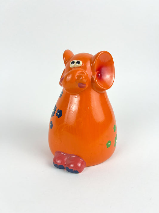 Retro Orange Elephant Piggy Bank