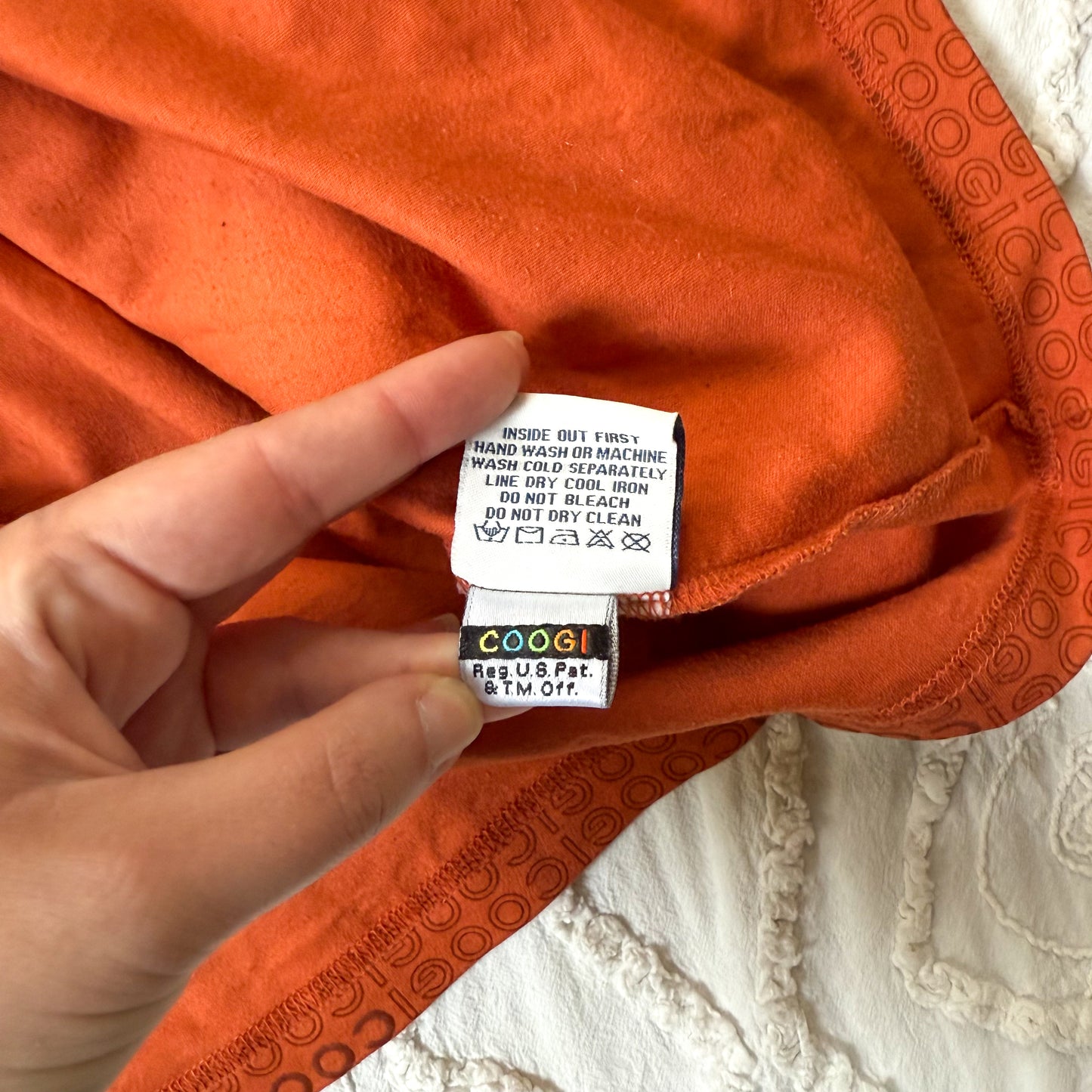 Vintage Coogie Orange Spellout Long Sleeve Shirt