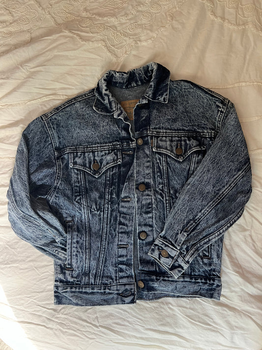 Levi’s Acid Wash Denim Jacket - brown tab