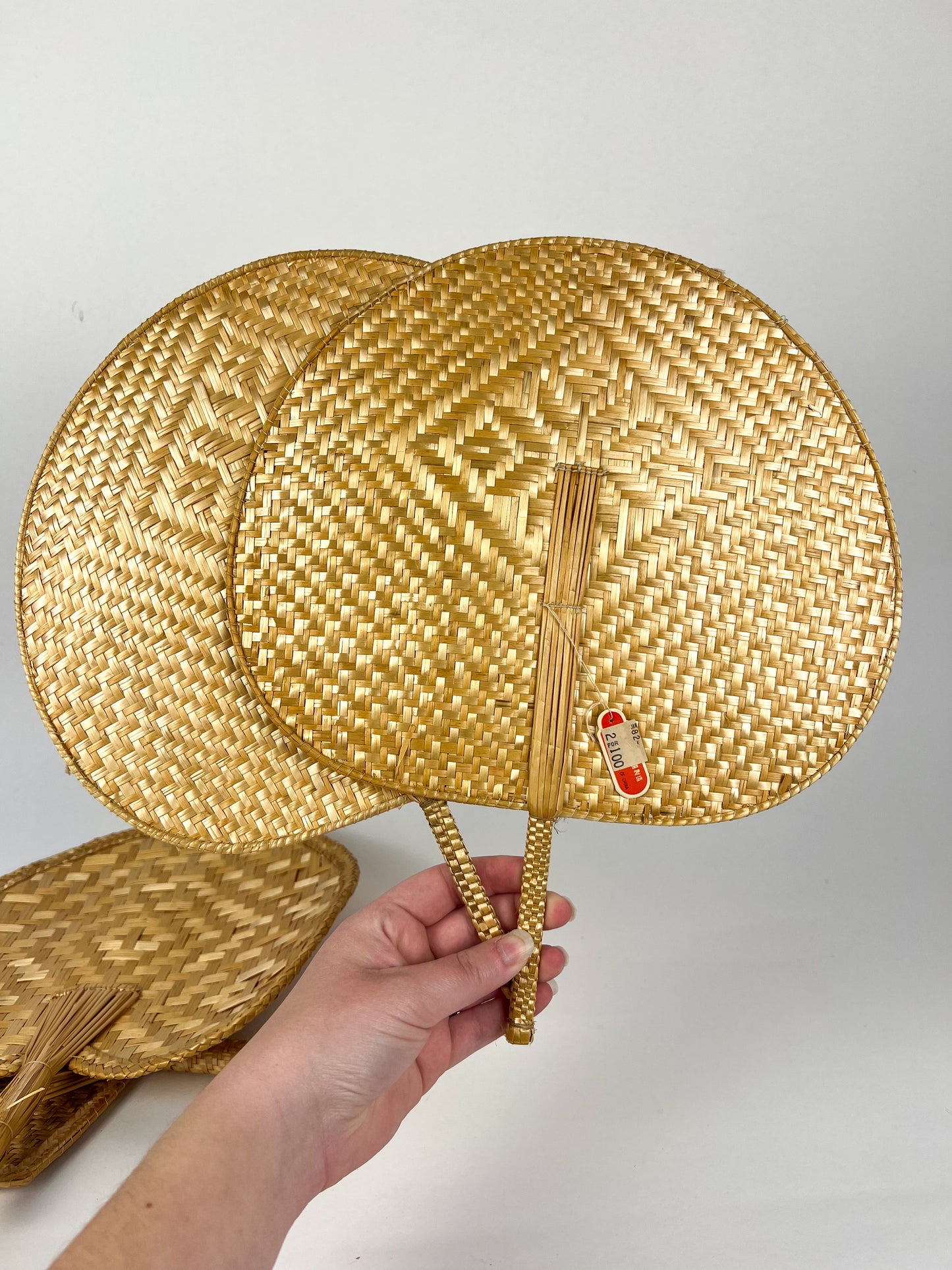 Vintage Woven Hand Fans