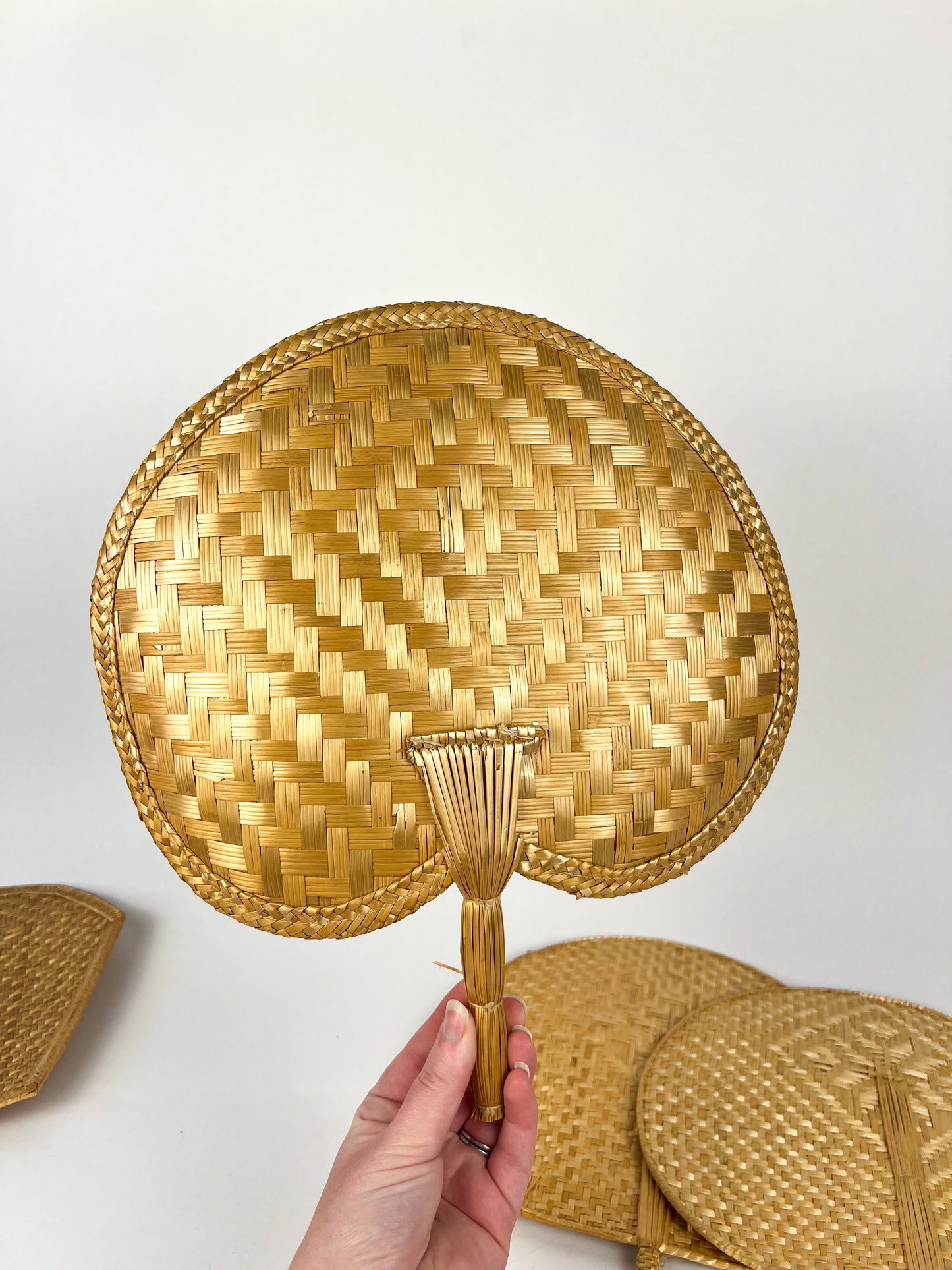 Vintage Woven Hand Fans