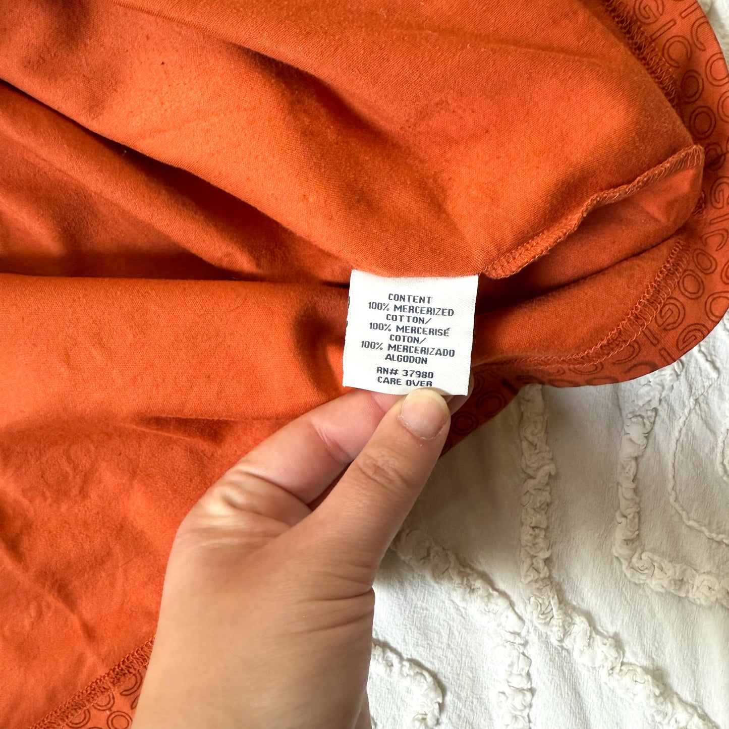 Vintage Coogie Orange Spellout Long Sleeve Shirt