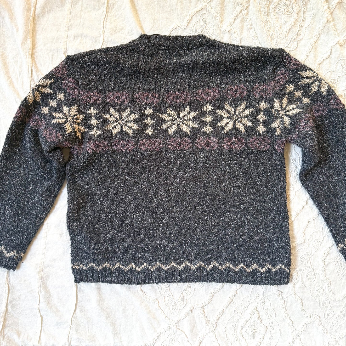 Vintage Britches for Women blue snowflake sweater
